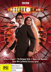 Cover image for Series 3 Volume 1: The Runaway Bride + Music and Monsters: Doctor Who Confidential Christmas Special
